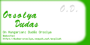 orsolya dudas business card